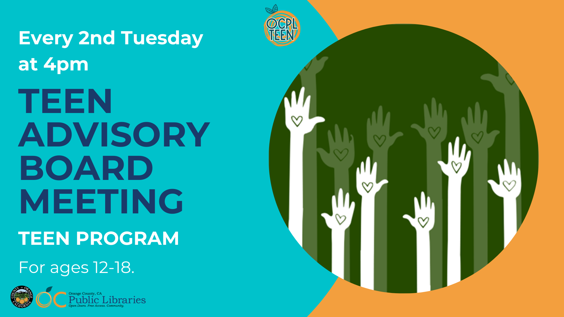 OC Public Library: Teen Advisory Board Meeting