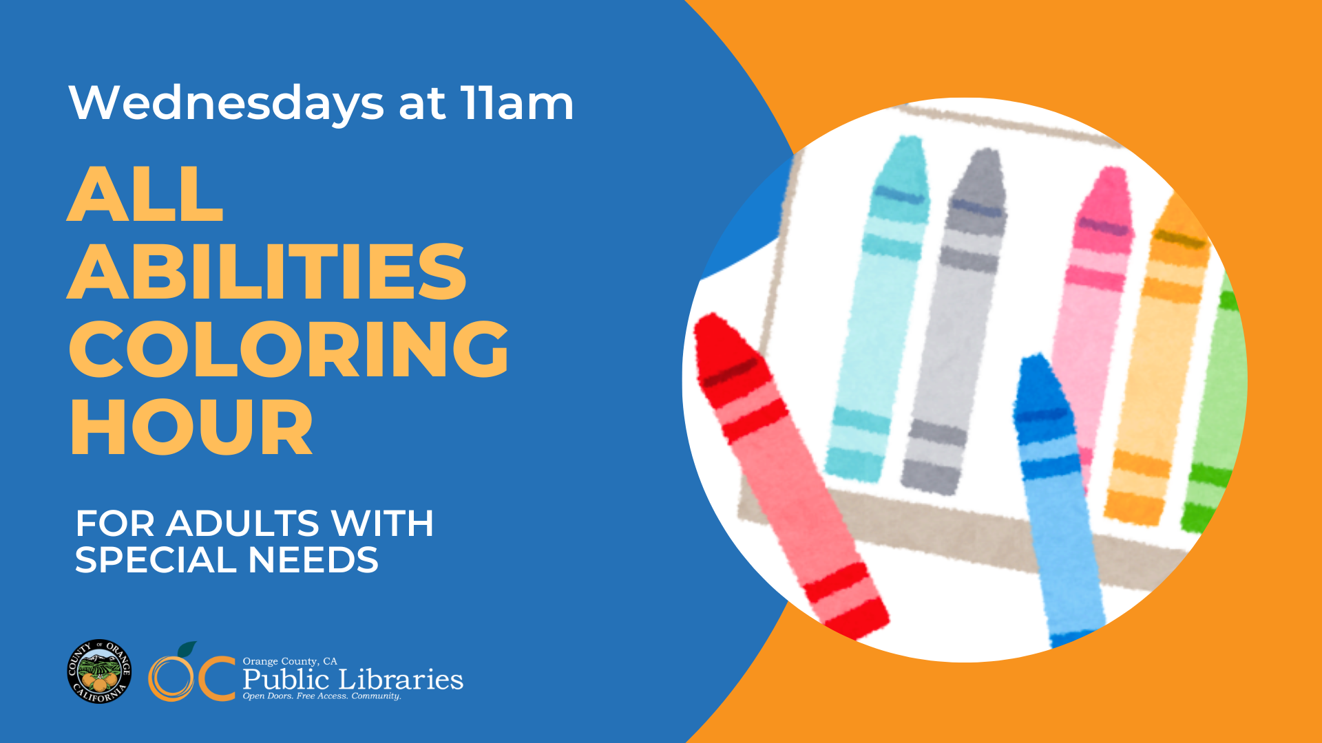 OC Public Libraries: All Abilities Coloring Hour