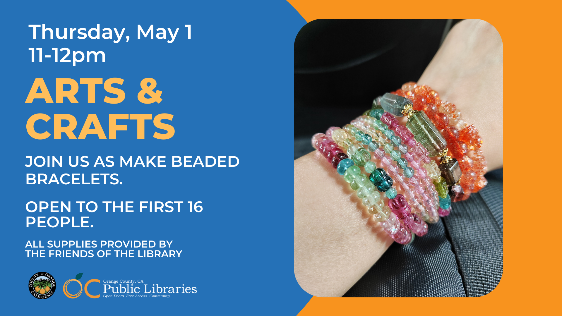 OC Public Library: Arts & Crafts for Adults 