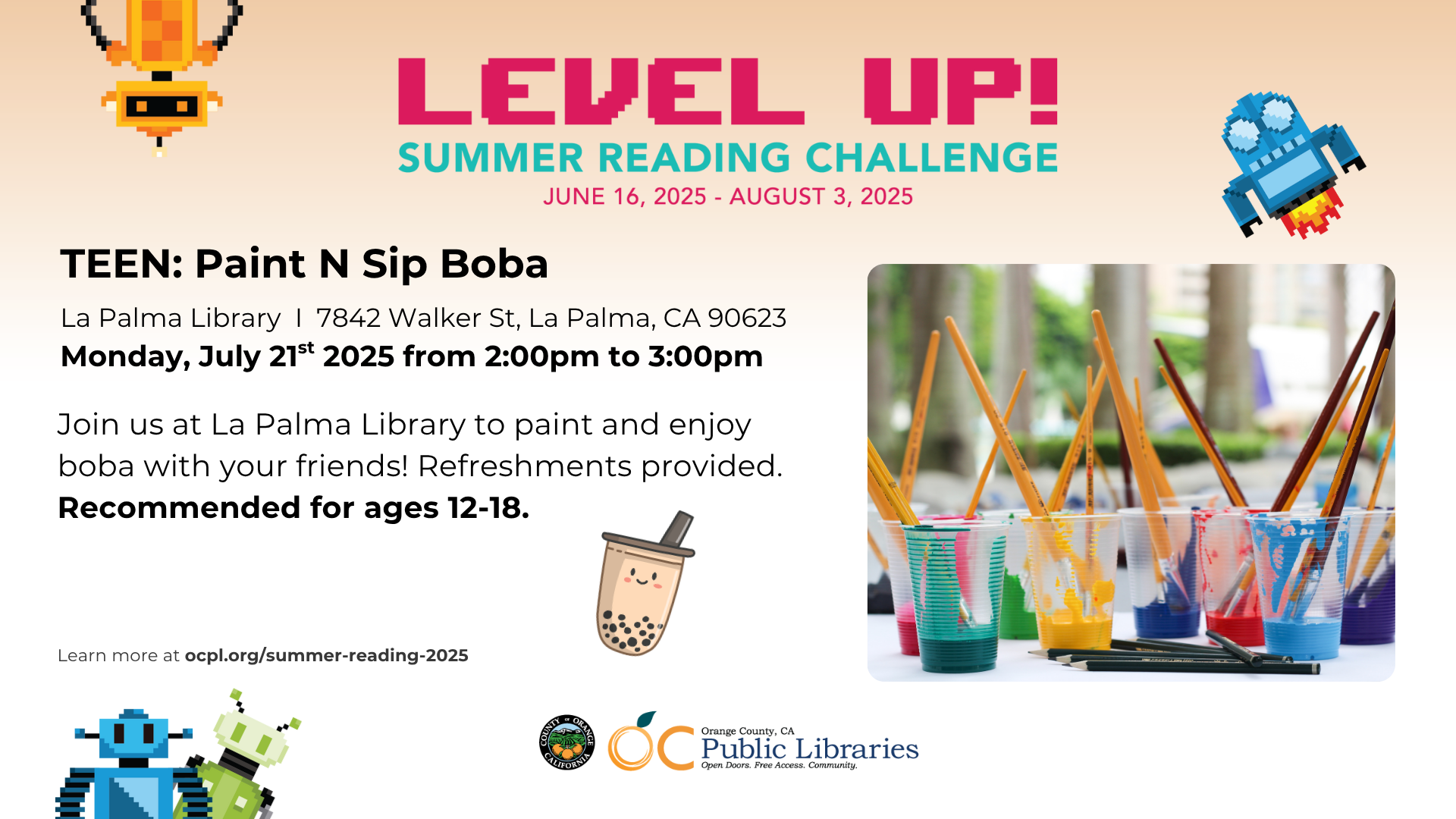 TEEN: Paint N Sip Boba