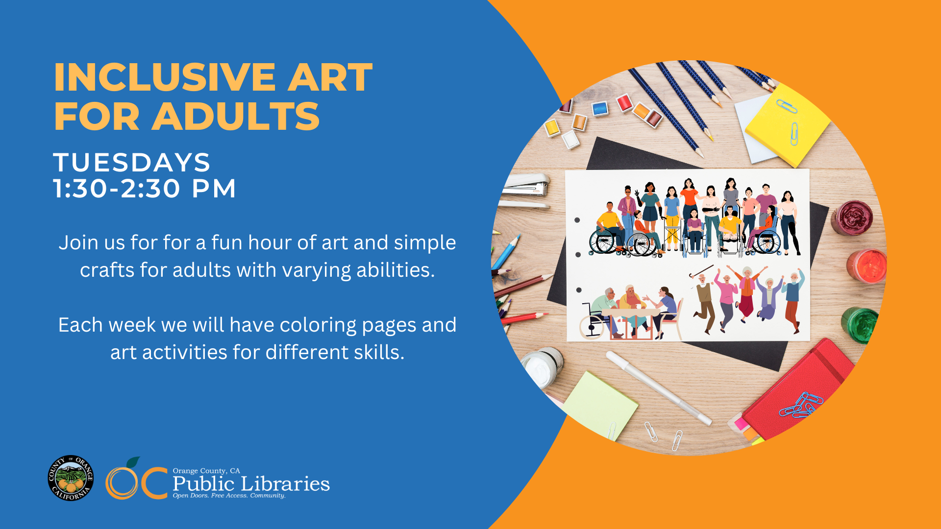 OC Public Library: Inclusive Art for Adults