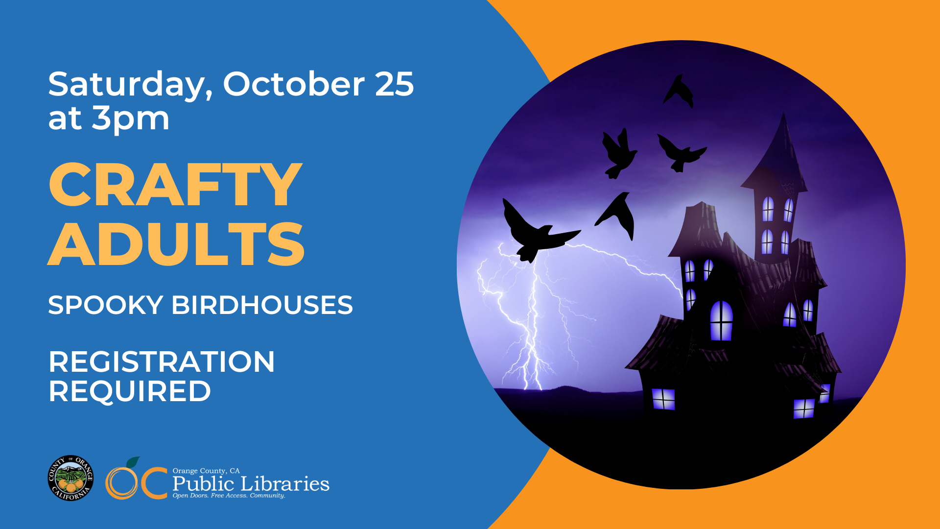 OC Public Library: Craft Adults Spooky Birdhouses