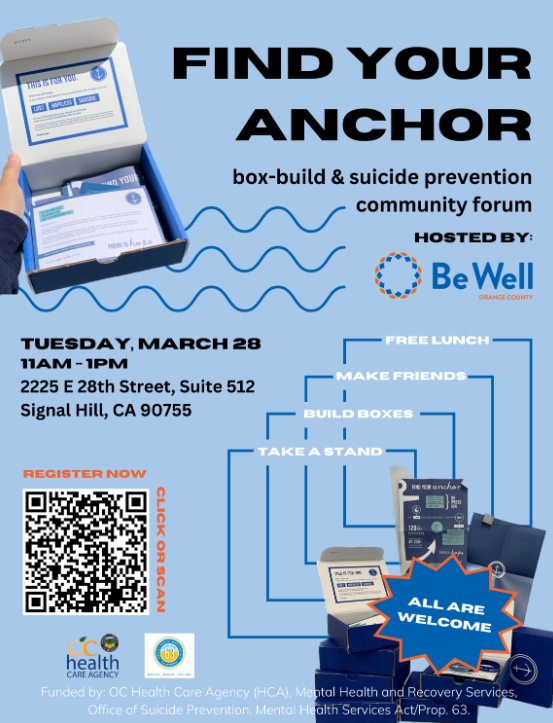 Find Your Anchor Box-Build & Suicide Prevention Community Forum