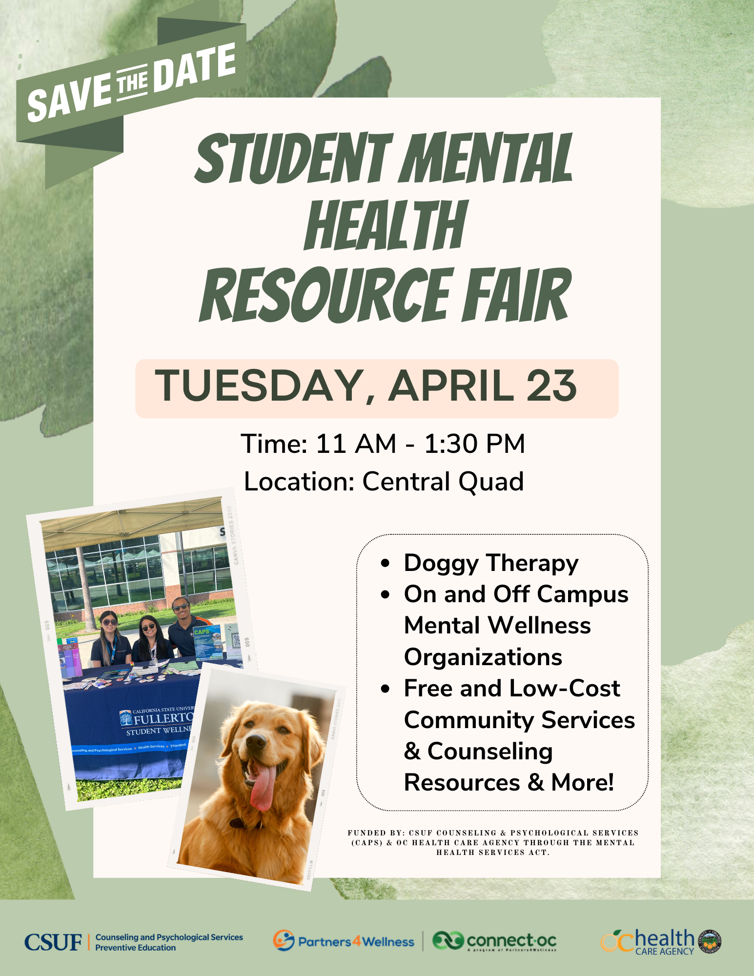 Cal State Fullerton Student Mental Health Resource Fair