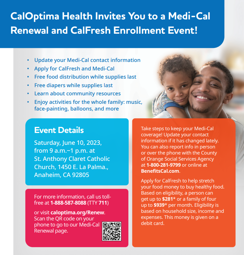 Medi-Cal Renewal and CalFresh Enrollment Event