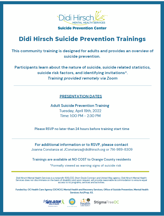 Didi Hirsch Adult Suicide Prevention Training