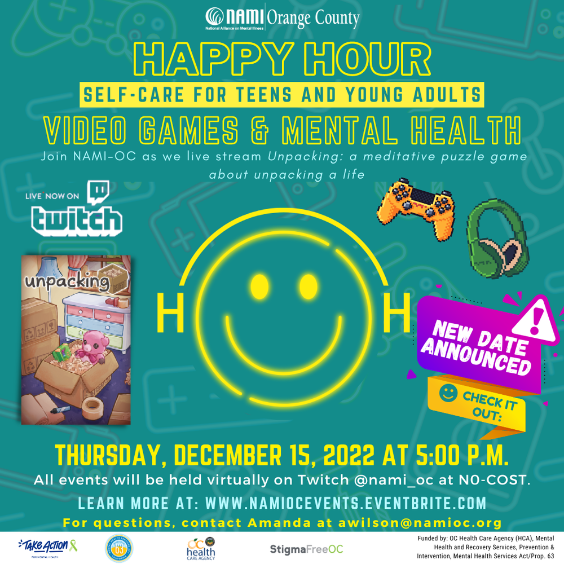 NAMI OC Happy Hour: Video Games & Mental Health 