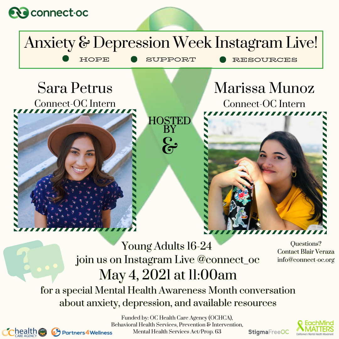 Connect-OC Presents: Anxiety and Depression Week Instagram Live