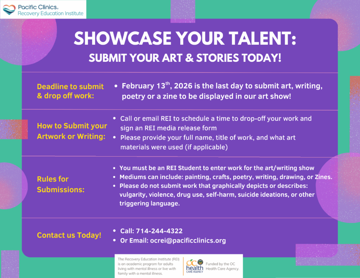 Pacific Clinics Recovery Education Institute: 4th Annual Art & Recovery Event 2026