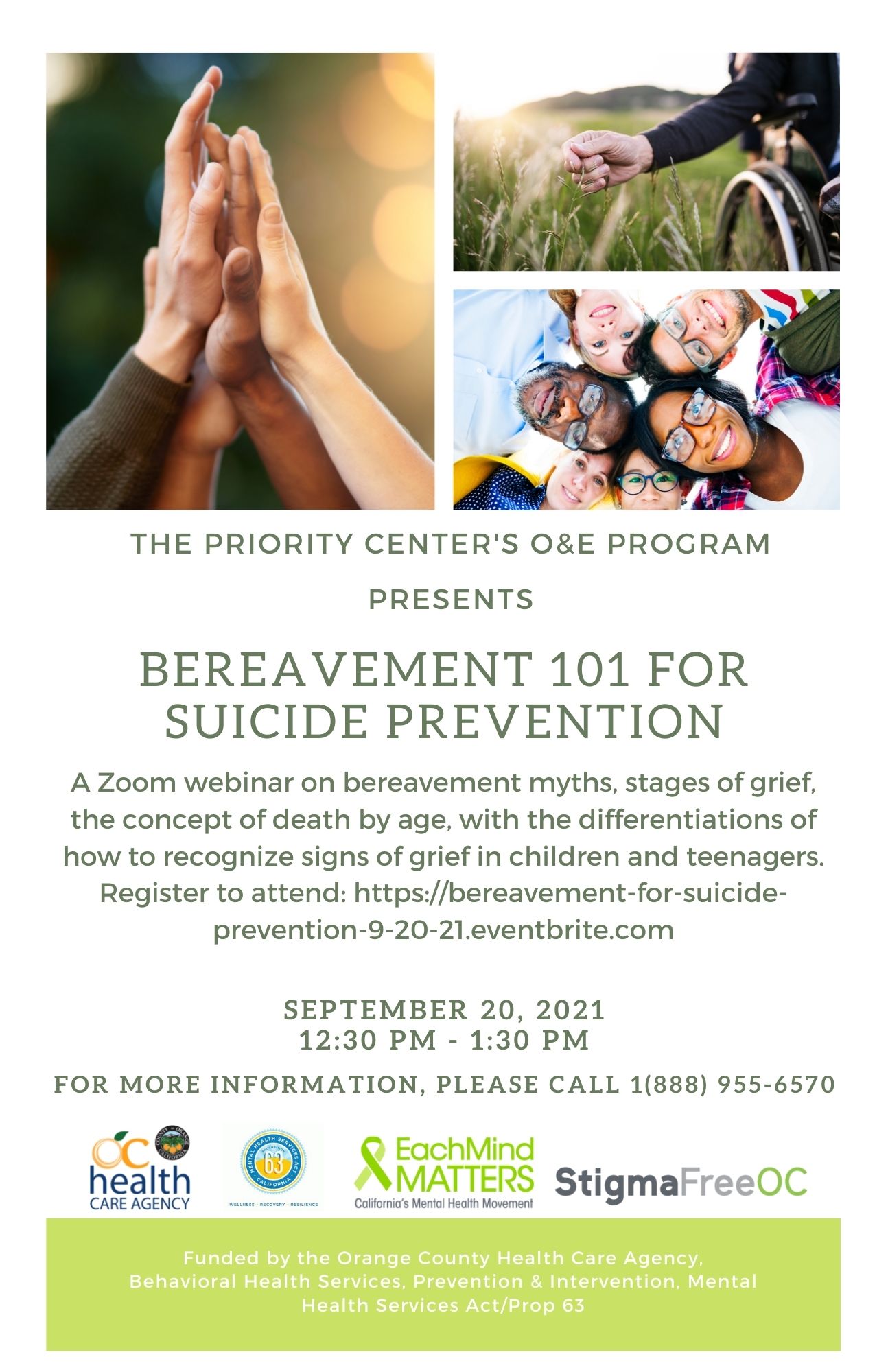 The Priority Center presents: Bereavement 101 for Suicide Prevention