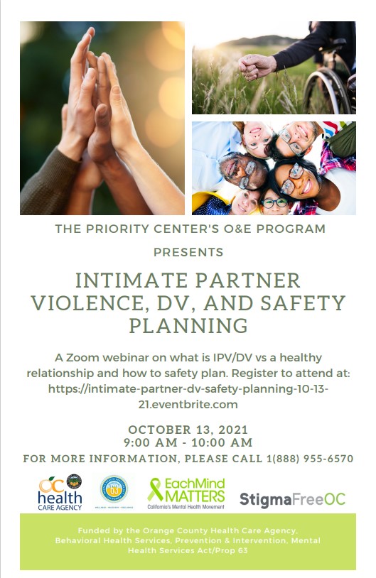 Intimate Partner Violence, DV and Safety Planning