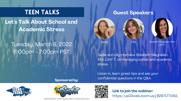 TEEN TALKS: Let’s Talk About School and Academic Stress