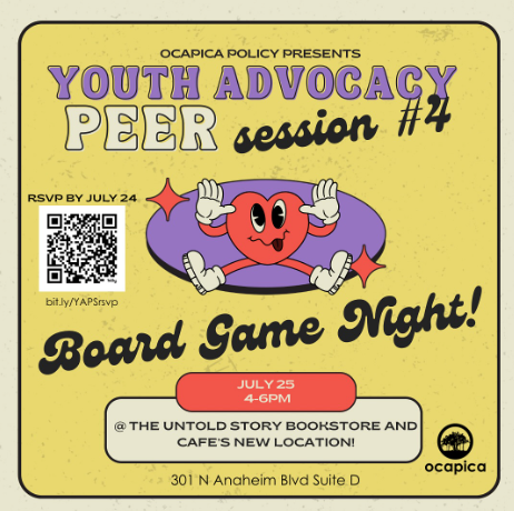 Youth Advocacy Peer Session (YAPS) - Board Game Night