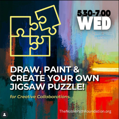 Draw, paint, and create your own jig saw puzzle