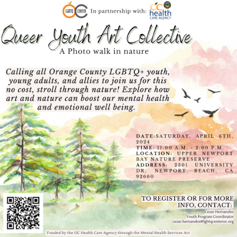 Queer Youth Art Collective: “A Photo Walk in Nature”